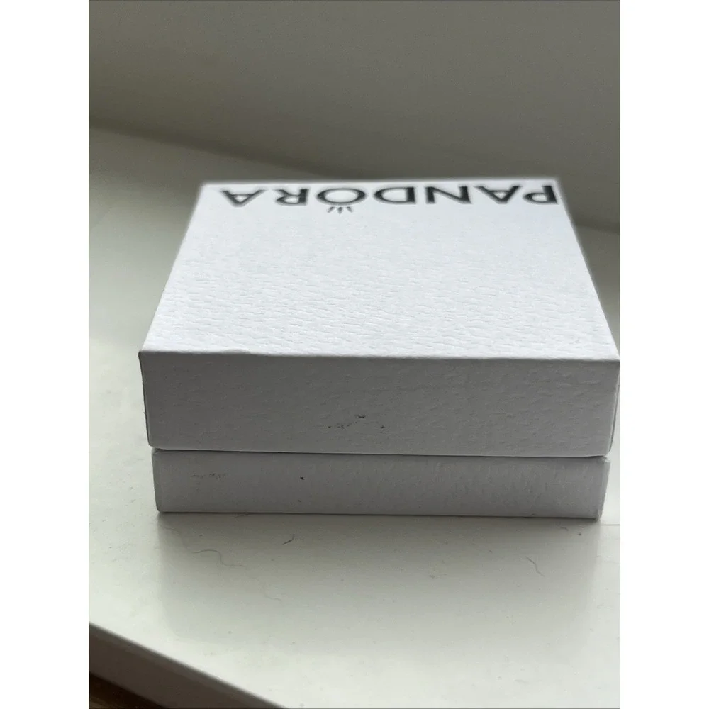 PANDORA Jewelry White & Black Velvet Empty Charm Gift Box ONLY